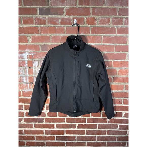North Face Black Jacket Full Zip Long Sleeve Outdoors Apex Bionic Women Medium - Picture 1 of 9